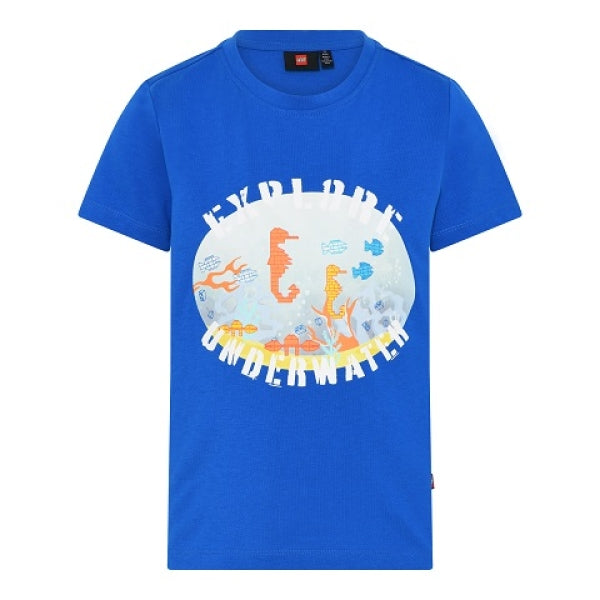 LEGO T-shirt Explore BLAUW (LWTAYLOR 309 - Maat 110)