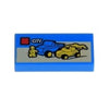 Image of LEGO Tegel 1x2 City Doos BLAUW (100 stuks)
