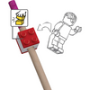 Image of LEGO 12 Kleurpotloden met Steen Topper