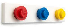 LEGO Wandkapstok ROOD-BLAUW-GEEL