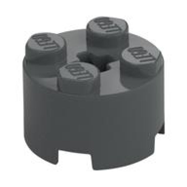 LEGO Steen 2x2 Rond DONKERGRIJS (100 stuks)