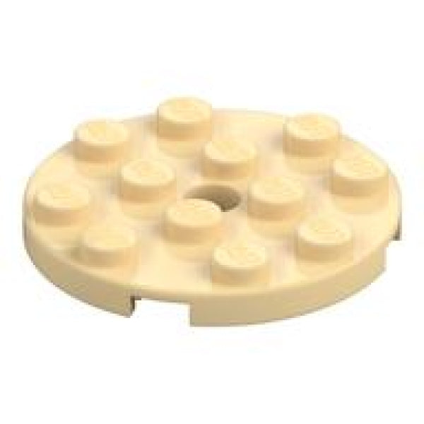 LEGO Plaat 4x4 Rond BEIGE (100 stuks)