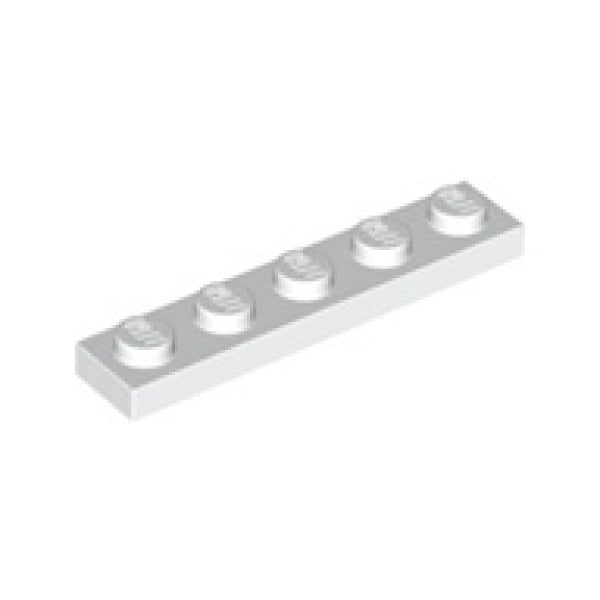 LEGO Plaat 1x5 WIT (100 stuks)