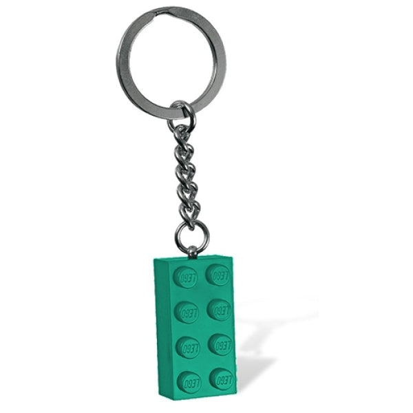 LEGO Sleutelhanger Steen 2x4 DONKERTURQUOISE