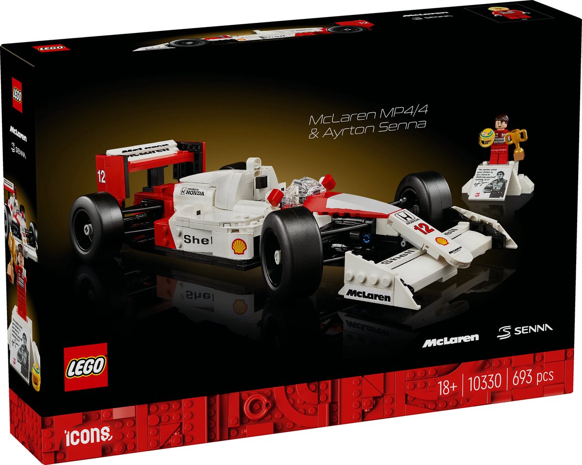LEGO 10330 McLaren MP4/4 en Ayrton Senna