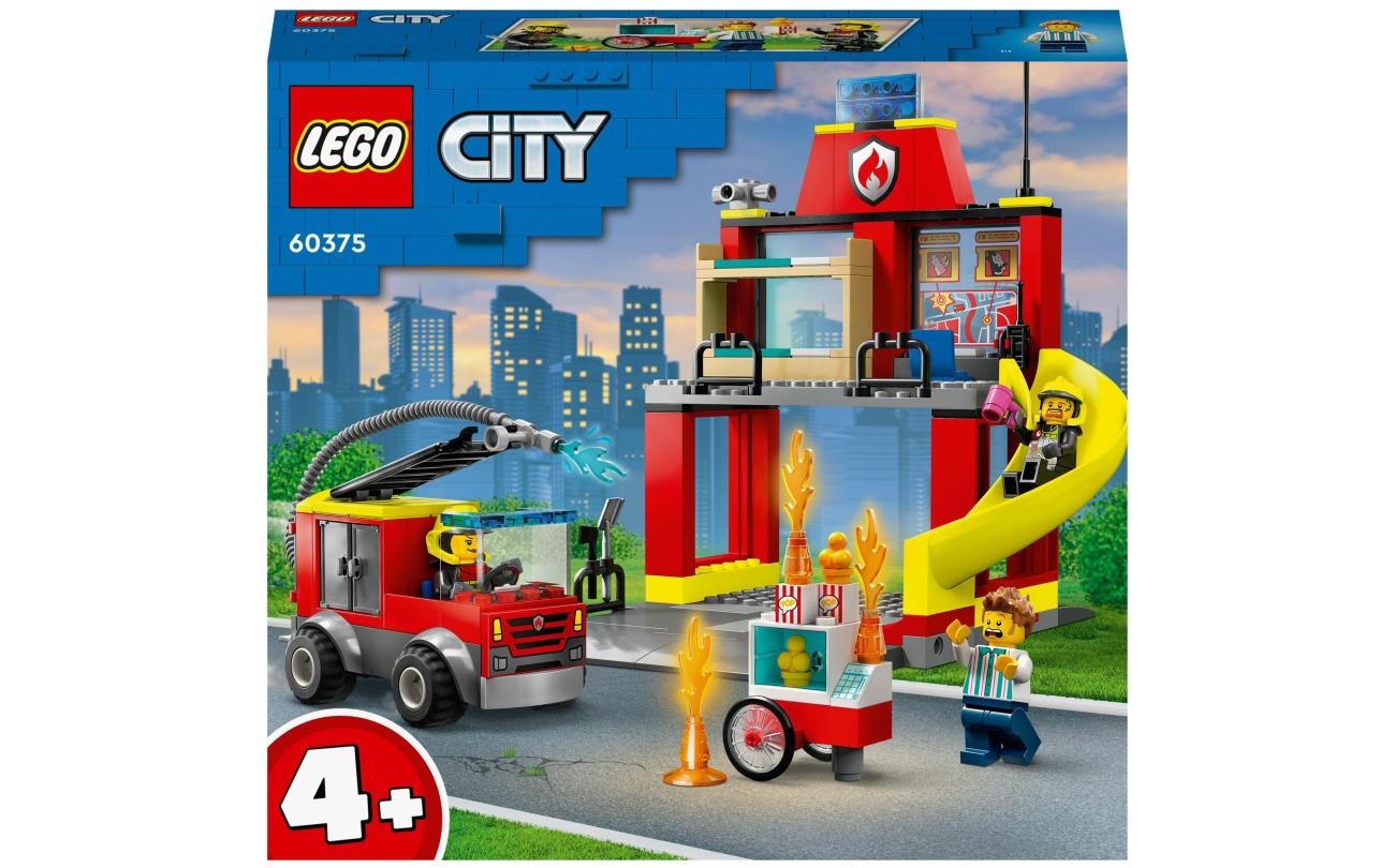 LEGO 60375 Brandweerkazerne en -wagen