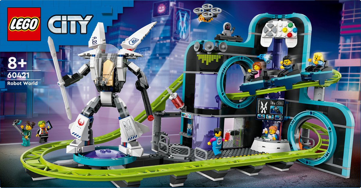 LEGO 60421 Achtbaan in Robotwereld