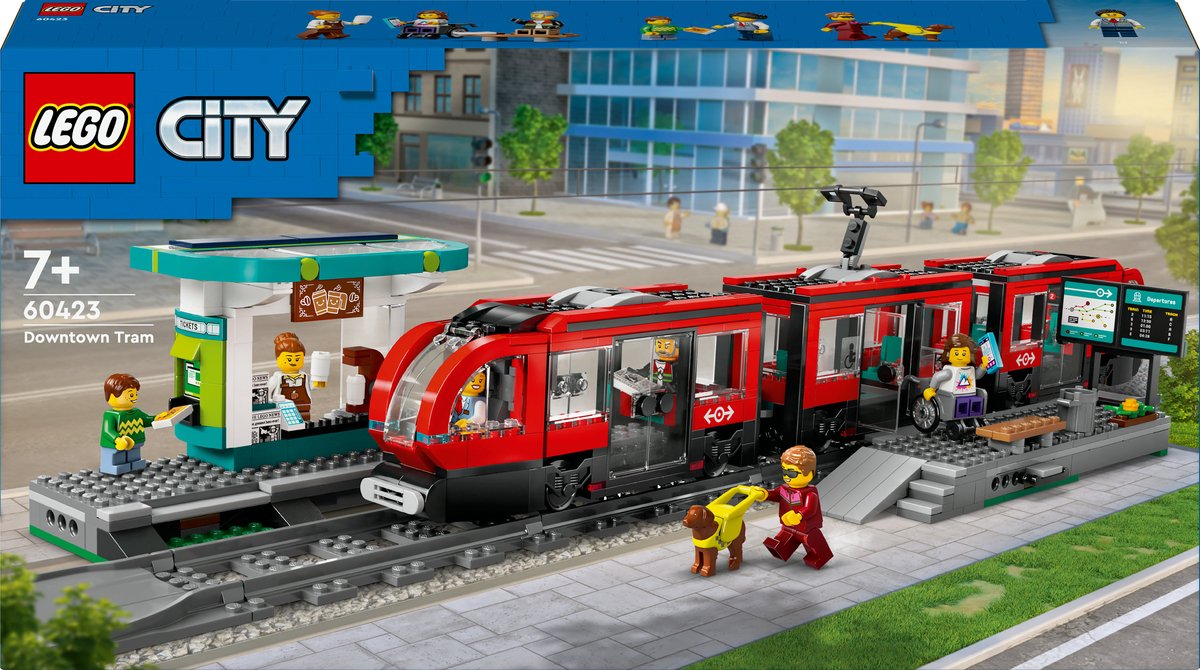 LEGO 60423 Stadstram en Station