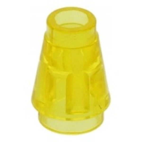 LEGO Cone 1x1 TRANSPARANT GEEL (100 stuks)