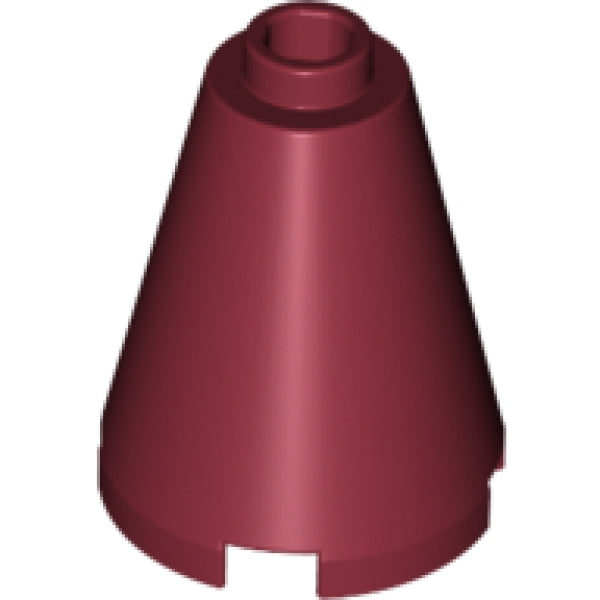 LEGO Cone 2x2x2 DONKERROOD (100 stuks)
