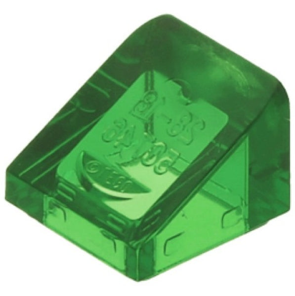 LEGO Dakpan 30 1x1 TRANSPARANT GROEN (100 stuks)