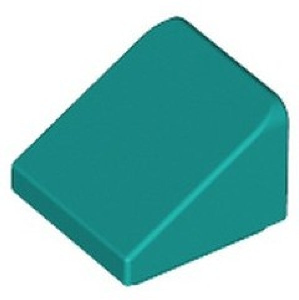 LEGO Dakpan 30 1x1 DONKERTURQUOISE (100 stuks)