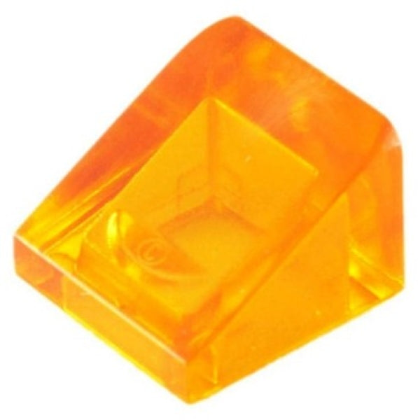 LEGO Dakpan 30 1x1 TRANSPARANT ORANJE (100 stuks)
