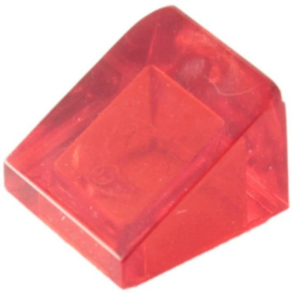 LEGO Dakpan 30 1x1 TRANSPARANT ROOD (100 stuks)