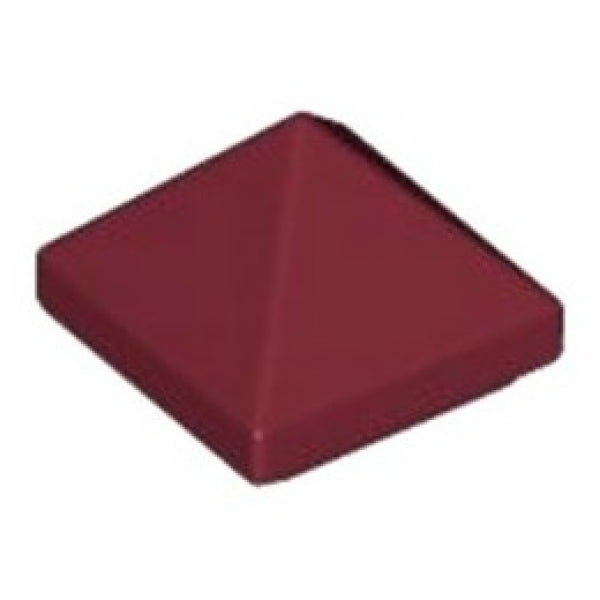 LEGO Dakpan 45 1x1x2/3 Piramide DONKERROOD (100 stuks)
