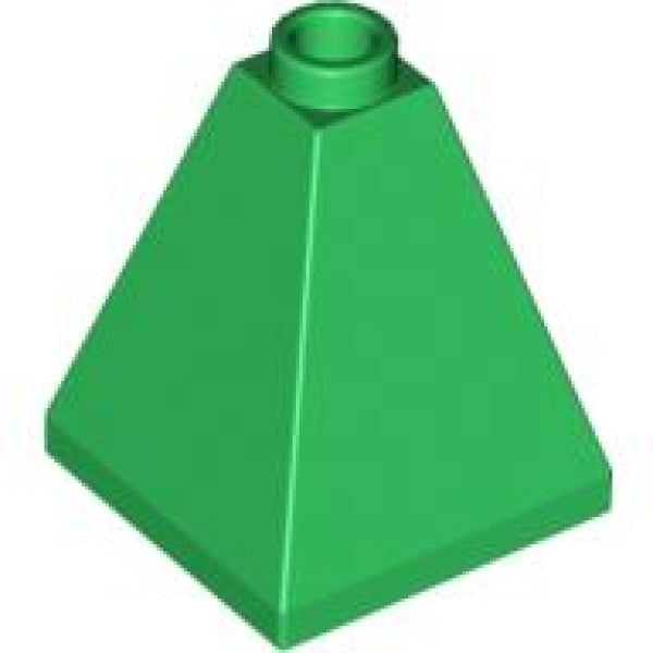 LEGO Dakpan 75 2x2x2 Piramide GROEN (100 stuks)