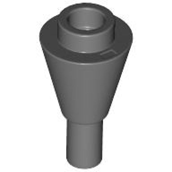 LEGO Inverted Cone 1x1 met Bar DONKERGRIJS (100 stuks)