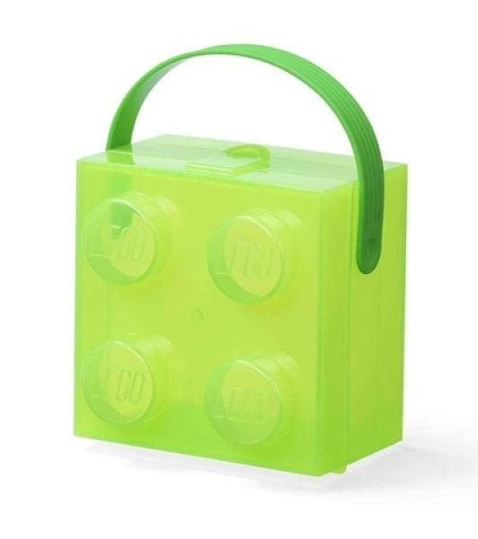 LEGO Lunchbox Brick 4 met Handvat TRANSPARANT GROEN