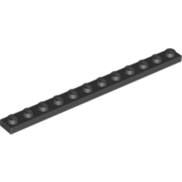LEGO Plaat 1x12 ZWART (100 stuks)