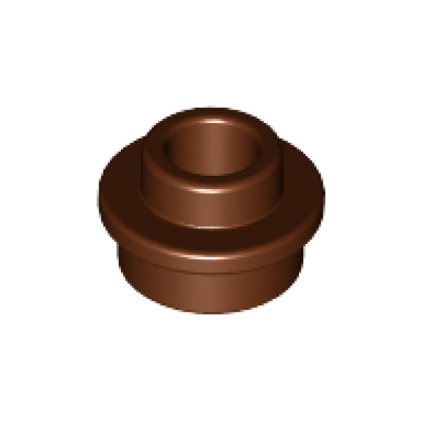 LEGO Plaat Rond 1x1 Open Nop BRUIN (100 stuks)