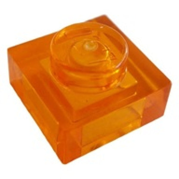 LEGO Plaat 1x1 TRANSPARANT ORANJE (100 stuks)