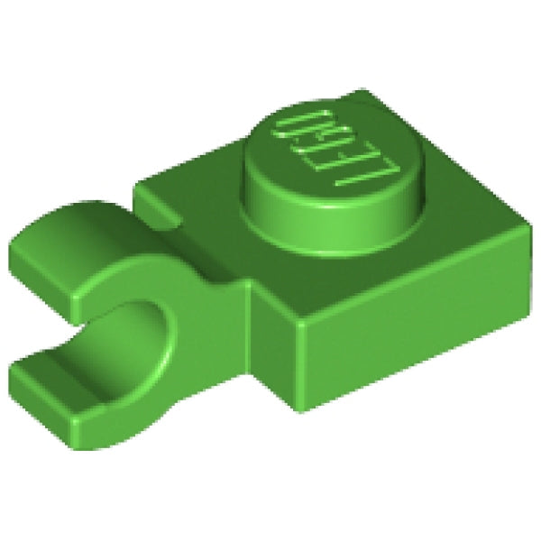 LEGO Plaat 1x1 met Clip Horizontaal HELDERGROEN (100 stuks)