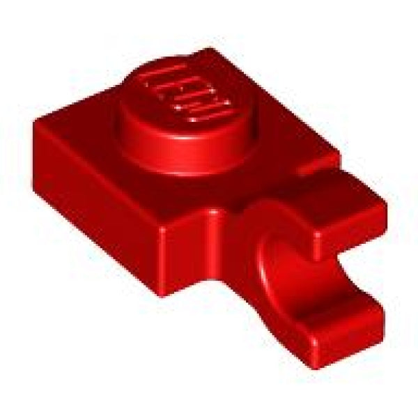 LEGO Plaat 1x1 met Clip Horizontaal ROOD (100 stuks)