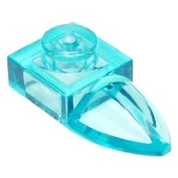 LEGO Plaat 1x1 met Tand TRANS LICHTBLAUW (100 stuks)