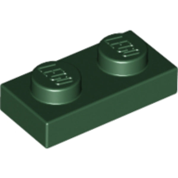 LEGO Plaat 1x2 DONKERGROEN (100 stuks)