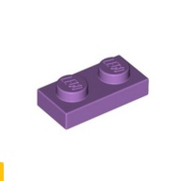 LEGO Plaat 1x2 LAVENDEL (100 stuks)