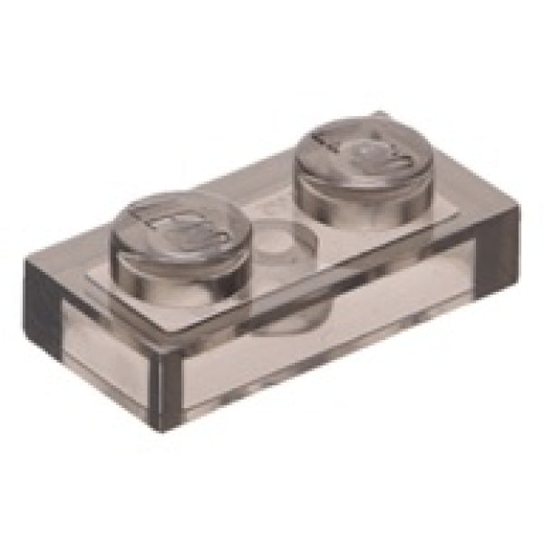 LEGO Plaat 1x2 TRANSPARANT ZWART (100 stuks)