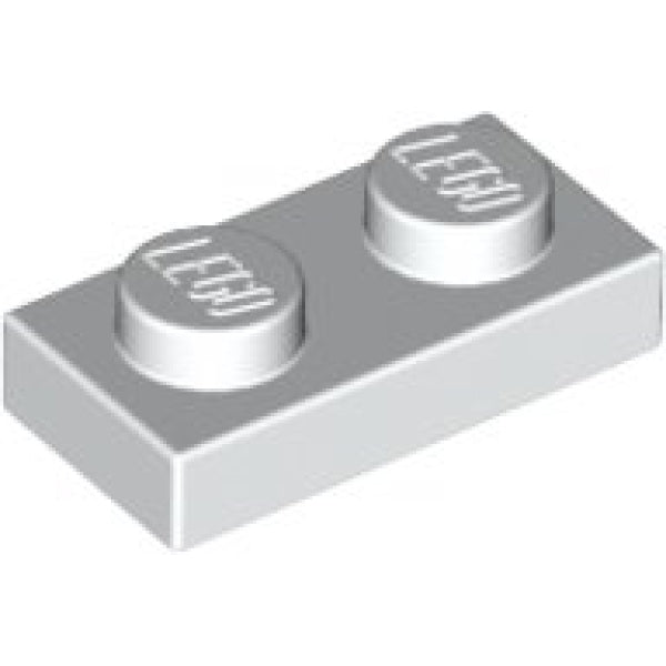 LEGO Plaat 1x2 WIT (100 stuks)