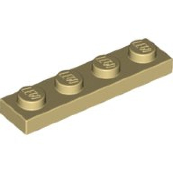 LEGO Plaat 1x4 BEIGE (100 stuks)
