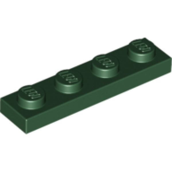 LEGO Plaat 1x4 DONKERGROEN (100 stuks)