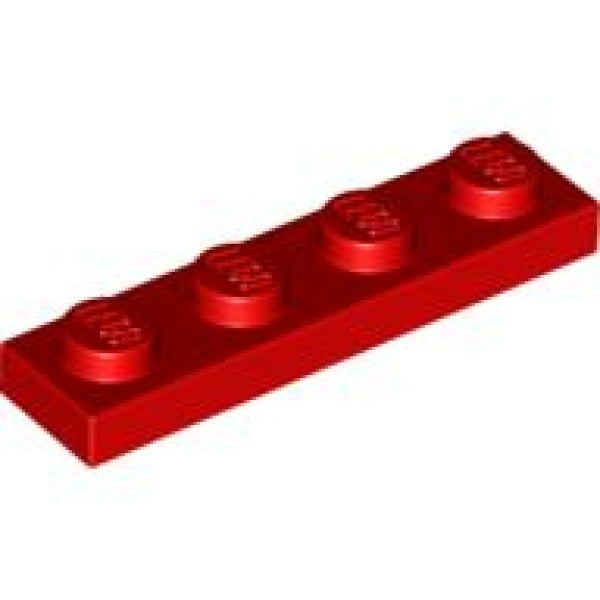 LEGO Plaat 1x4 ROOD (100 stuks)