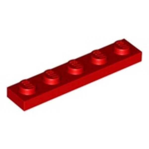 LEGO Plaat 1x5 ROOD (100 stuks)