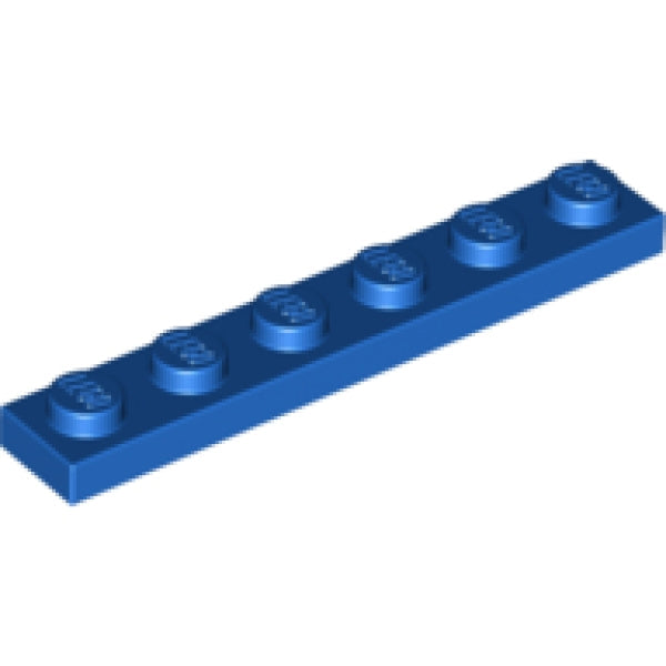 LEGO Plaat 1x6 BLAUW (100 stuks)