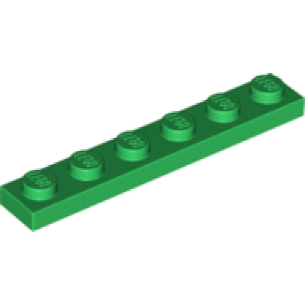 LEGO Plaat 1x6 GROEN (100 stuks)
