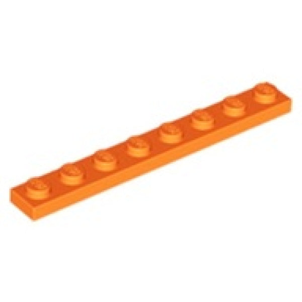 LEGO Plaat 1x8 ORANJE (100 stuks)