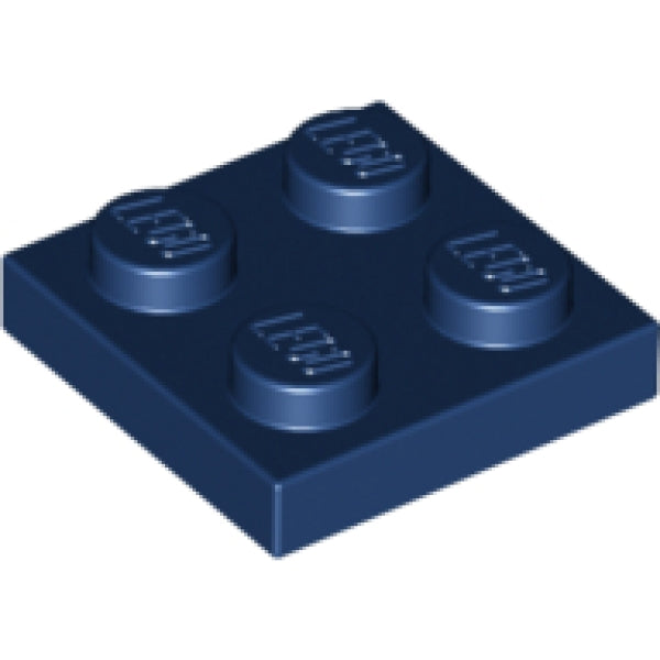 LEGO Plaat 2x2 DONKERBLAUW (100 stuks)