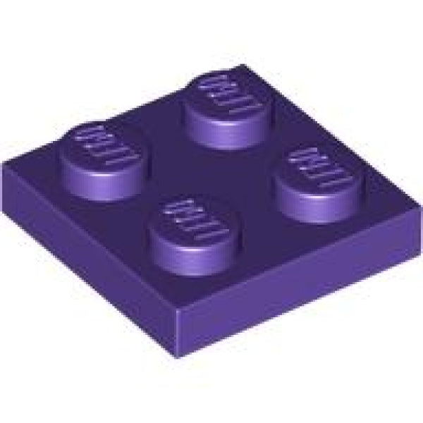 LEGO Plaat 2x2 PAARS (100 stuks)