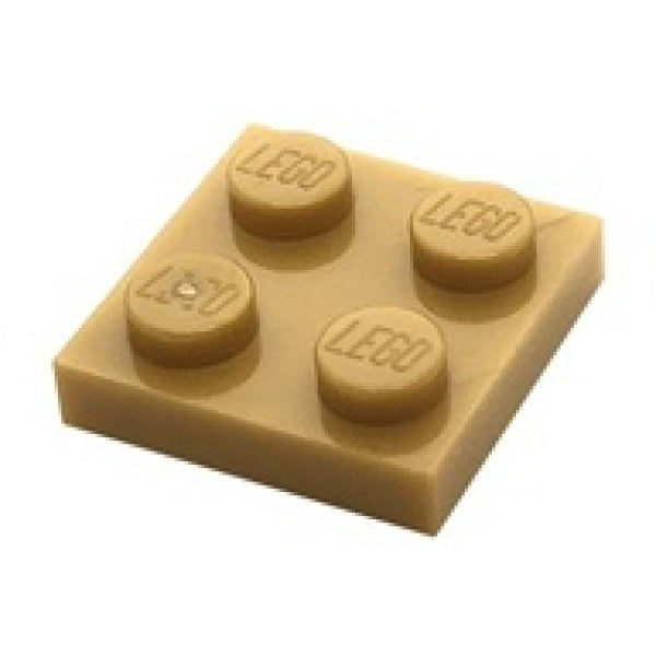 LEGO Plaat 2x2 GOUDKLEURIG  (100 stuks)