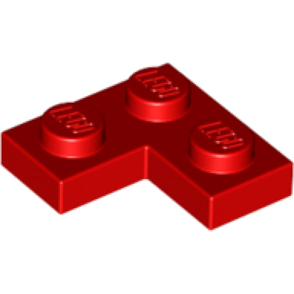 LEGO Plaat 2x2 Hoek ROOD (100 stuks)