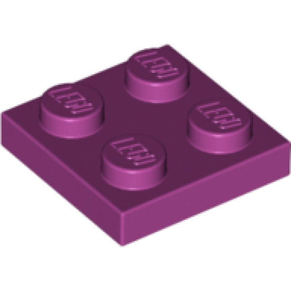 LEGO Plaat 2x2 MAGENTA (100 stuks)