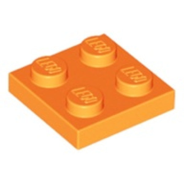 LEGO Plaat 2x2 ORANJE (100 stuks)