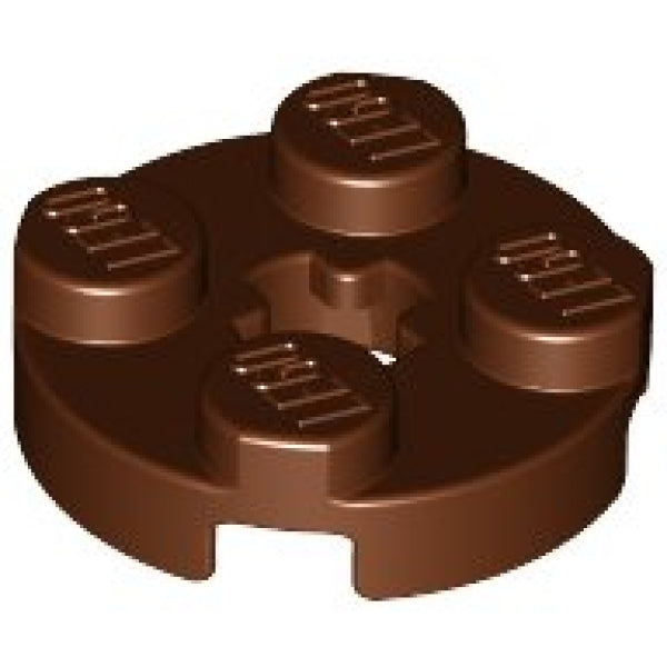 LEGO Plaat 2x2 Rond BRUIN (100 stuks)