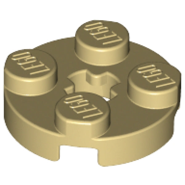 LEGO Plaat 2x2 Rond BEIGE (100 stuks)