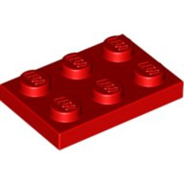 LEGO Plaat 2x3 ROOD (100 stuks)
