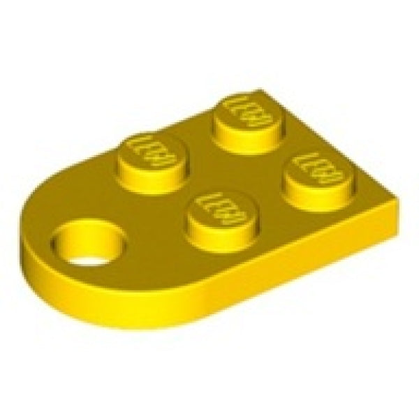 LEGO Plaat 2x3 met Gat GEEL (100 stuks)