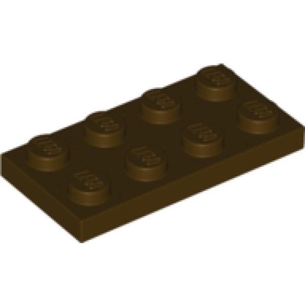 LEGO Plaat 2x4 DONKERBRUIN (100 stuks)